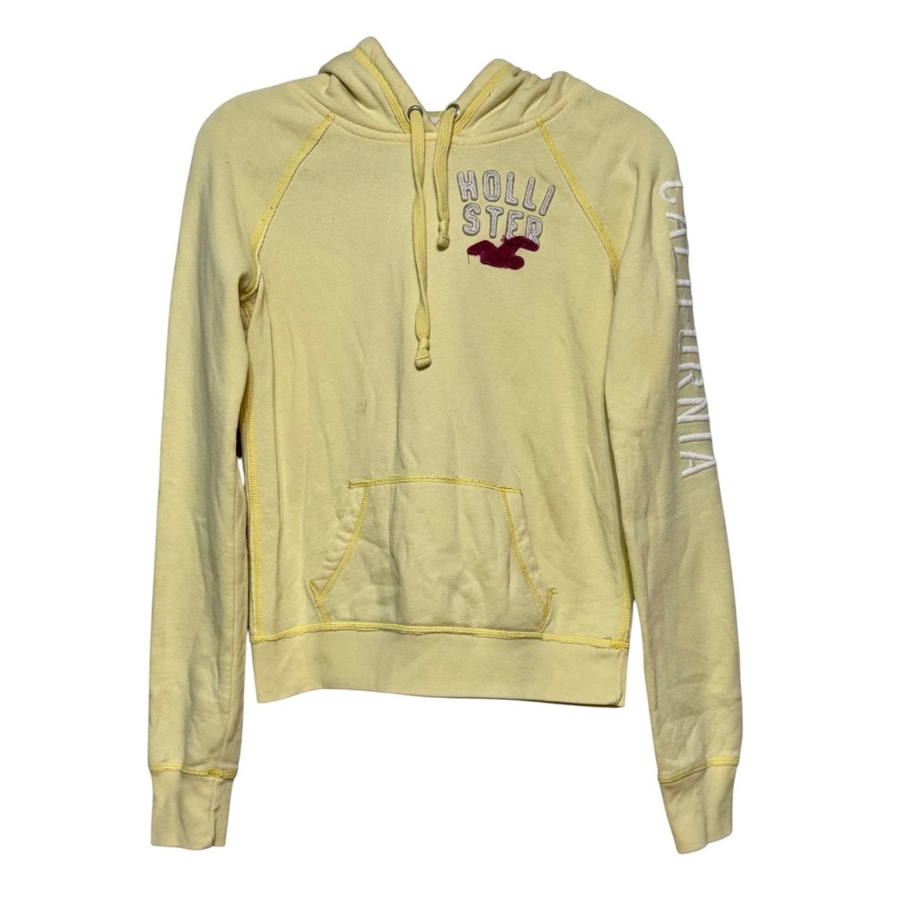Y2K Hollister Hoodie Women Size M Varsity Streetwear‎ Preppy Surfcore Throwback